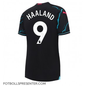 Manchester City Erling Haaland #9 Tredje Matchtröja Dam 2023-24 Kortärmad